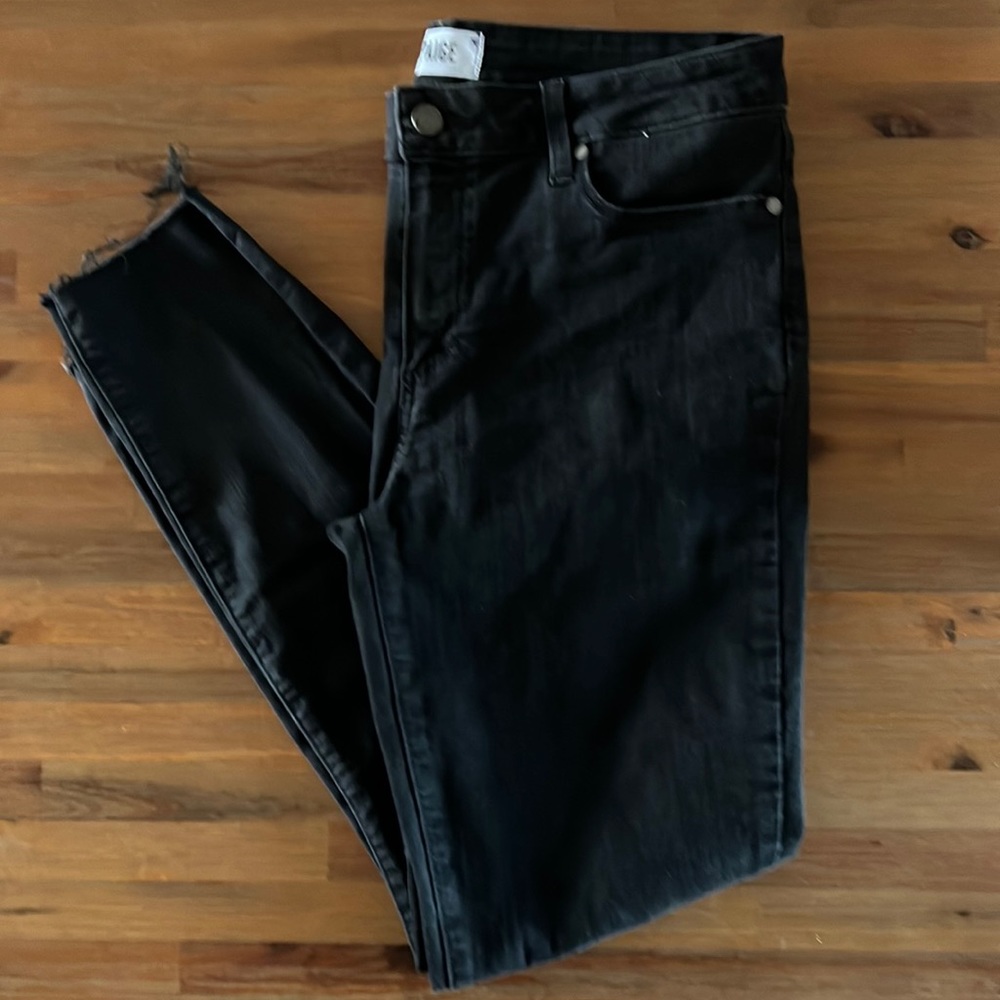 Paige Denim Verdugo Ankle Skinny in washed black